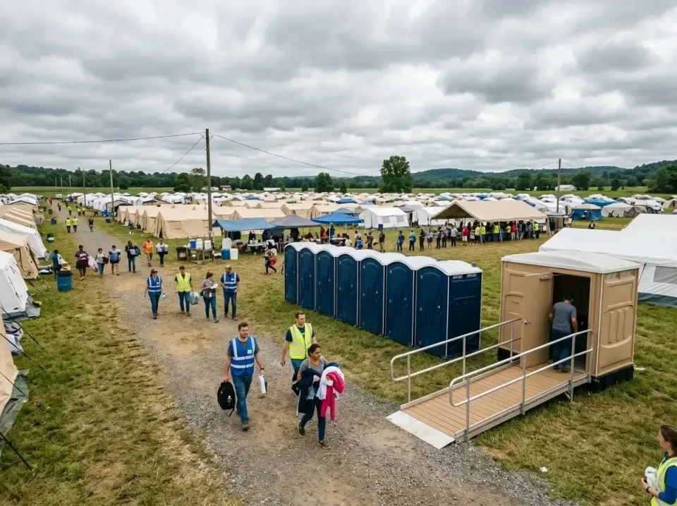 disaster-relief-camp-restrooms-010 — frequently asked questions, Dumpster & Portable Bathrooms Rental in East Alton, IL